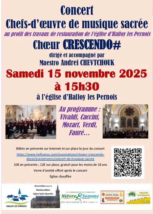 Concert musique sacrée 15 novembre 2025
